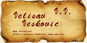 Velisav Vesković vizit kartica
